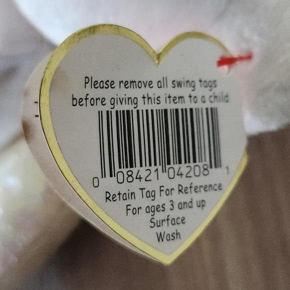 🧸 Ty Beanie Baby Halo the Angel Bear 1998 Plush – Wings & Halo, Good Condition - Picture 10 of 14